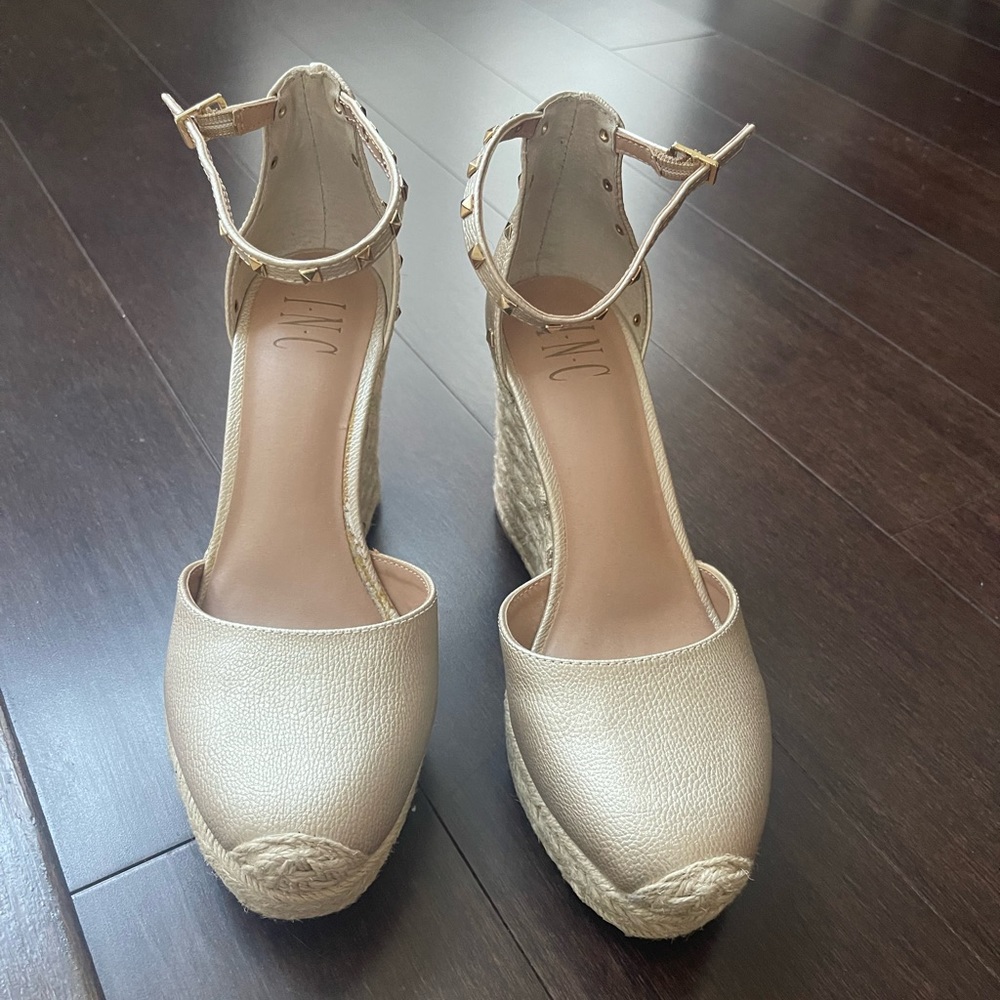 INC wedges espadrilles size 9